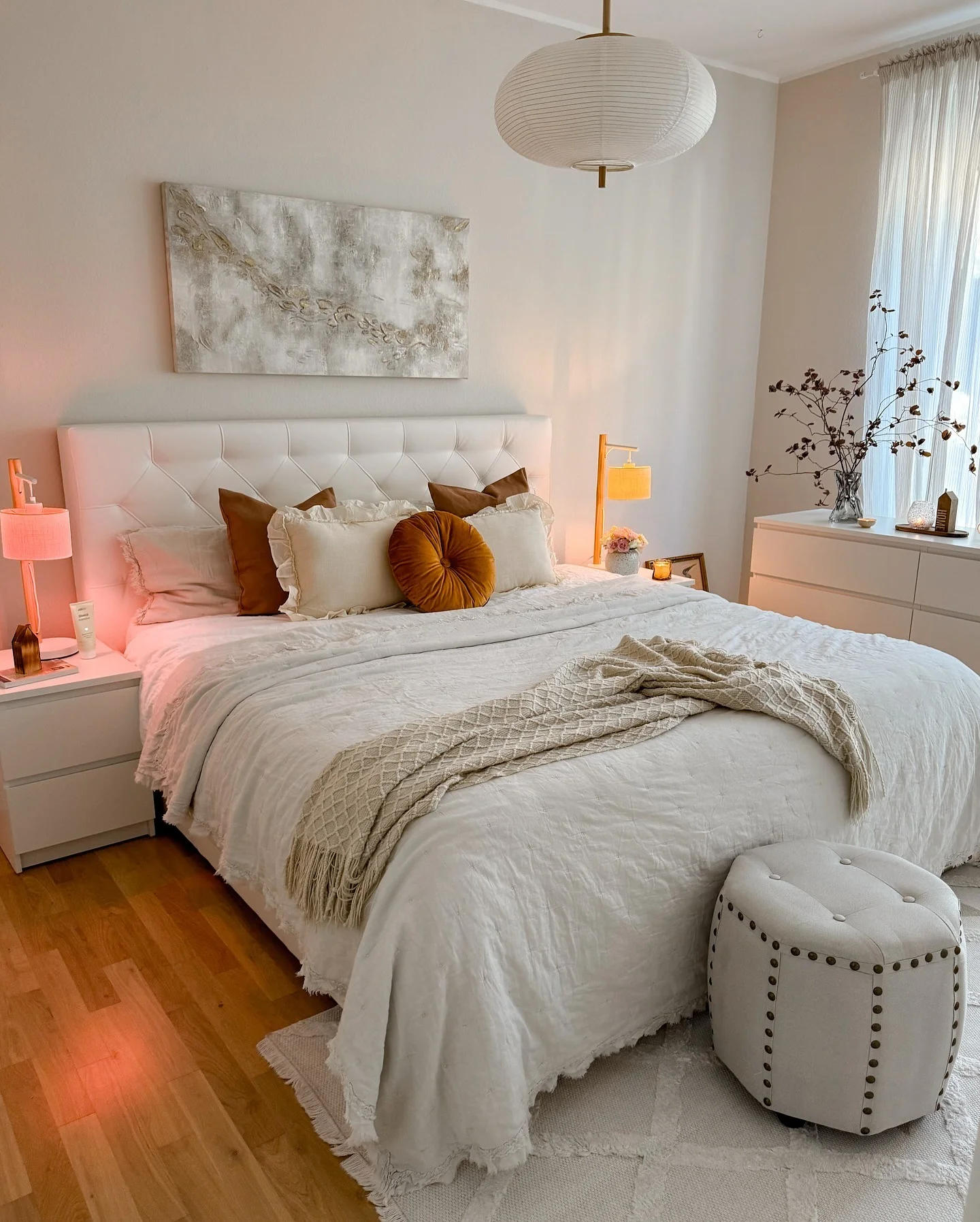 1. Golden Glow Modern Luxe Bedroom (Serene Bedroom Ideas)