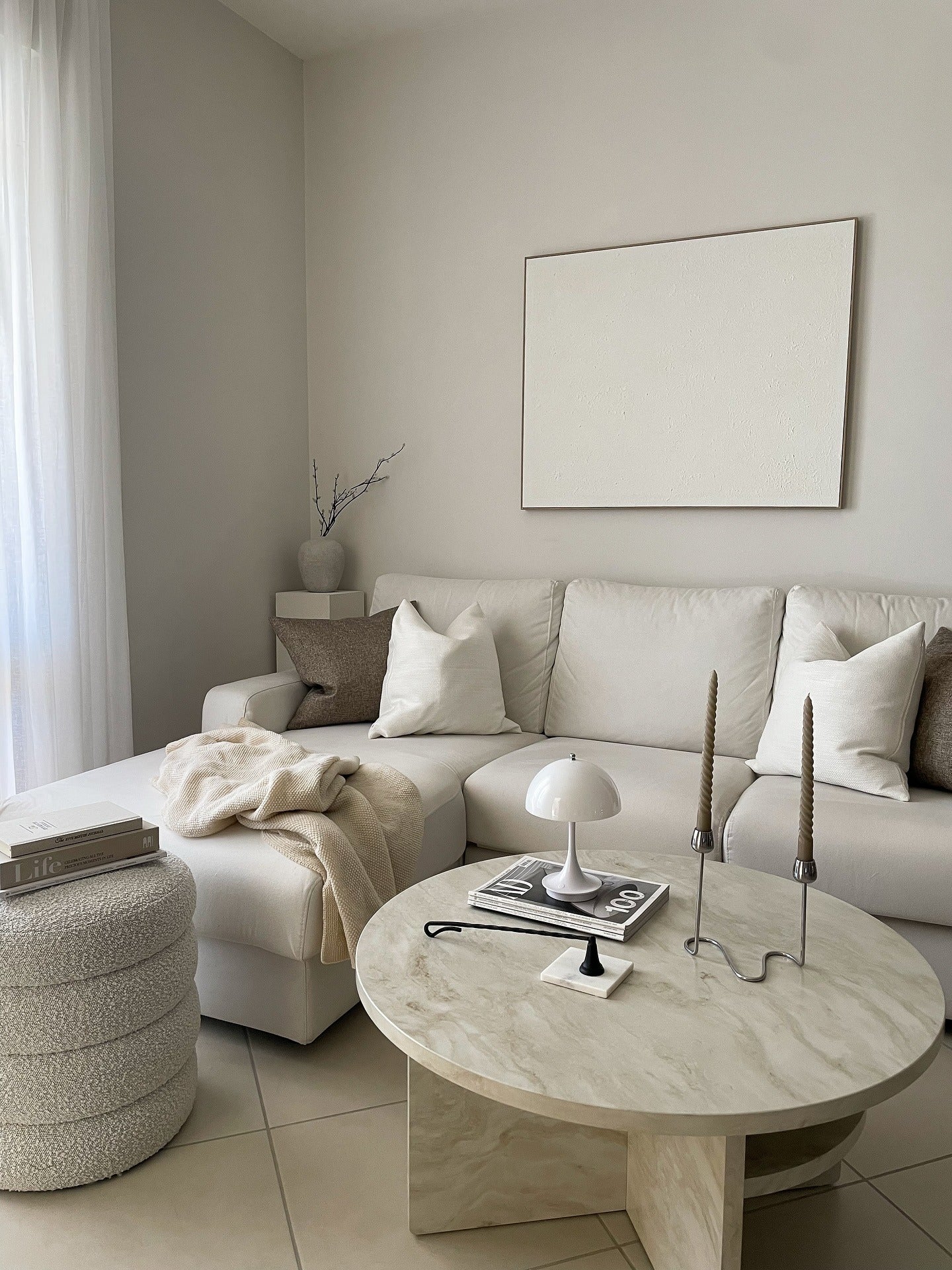 1. Soft Minimalist Harmony (Neutral Living Room Ideas)