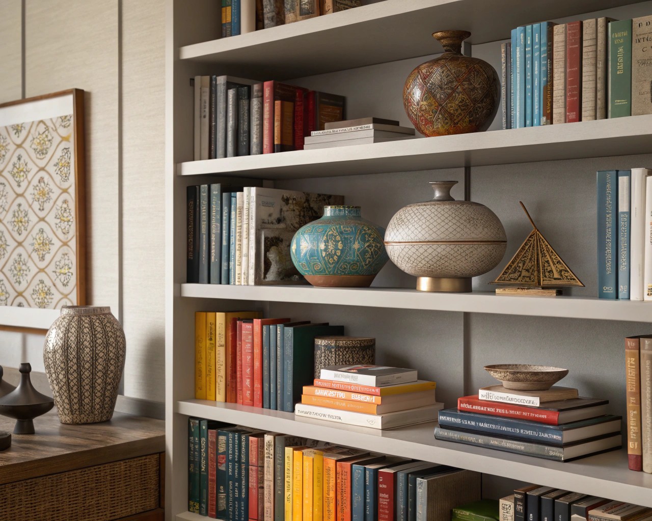 A curated approach to displaying collections, emphasizing space and balance.